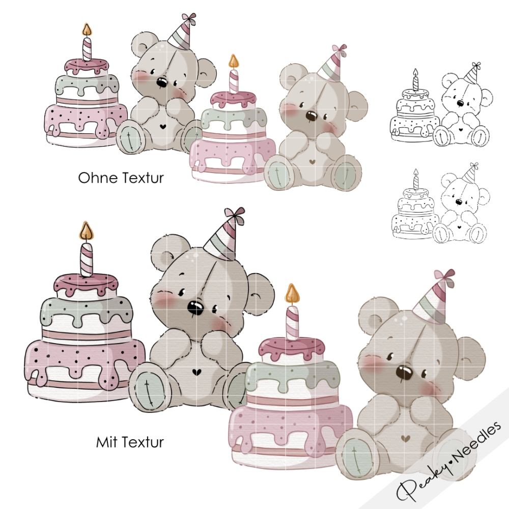 Bild 1 von Geburtstag Bärchen DigiStamp inkl. Digipaper