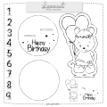 Birthday Maus Geburtstagsaufsteller Lasercut  