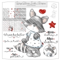 Skippy der Waschbär DigiStamp inkl. Digipaper