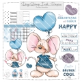 Milly Maus Blue DigiStamp inkl. Digipaper