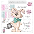 Hund Flaffi DigiStamp inkl. Digipaper
