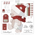 Weihnachtspost Bärchi DigiStamp inkl. Digipaper