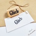Holzstempel Glück