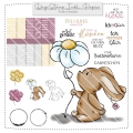 Lulu das Häschen Digistamp inkl. Digipaper