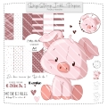 Bild 1 von Schweinchen DigiStamp inkl. Digipaper