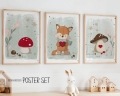 Bild 1 von Poster 3er Set  Herzfüchschen    / (Größe wählen) A3+ - 32,9x48,3 cm