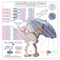 Bild 1 von Hase mit Schirm DigiStamp inkl. Digipaper