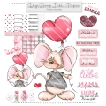 Milly Maus Rosa DigiStamp inkl. Digipaper