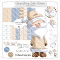 Weihnachtsmann DigiStamp inkl. Digipaper