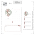 Rosen Häschen Notizen / Plannerpapier Bundle Print Datei