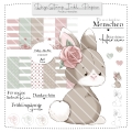 Rosen Häschen DigiStamp inkl. Digipaper